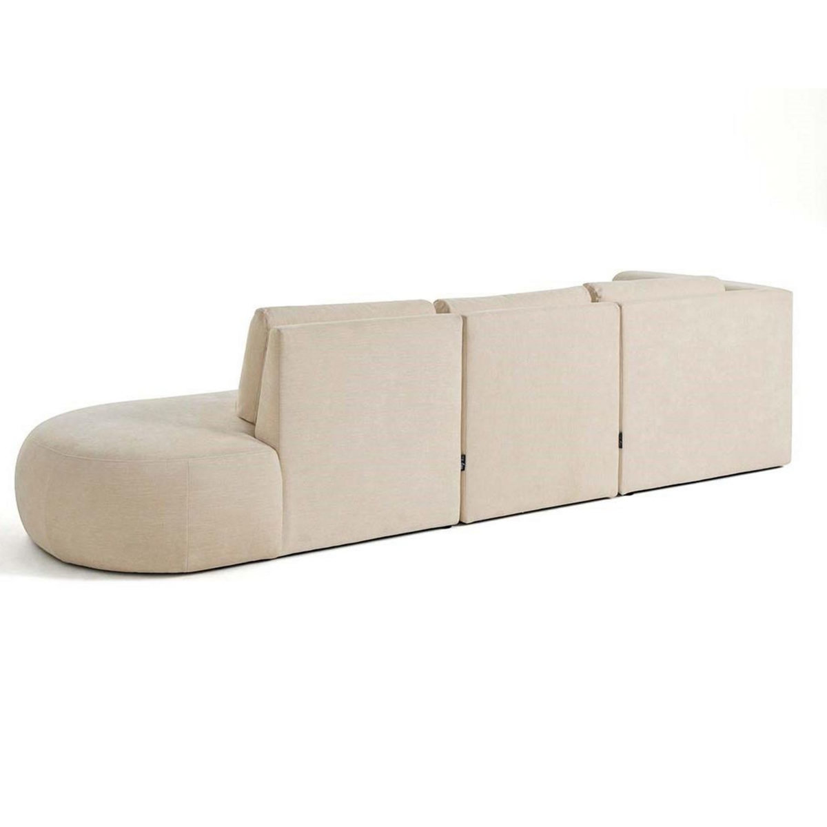 LISA DESIGN Santorini - canapé modulable d'angle gauche - 5 places - en tissu texturé