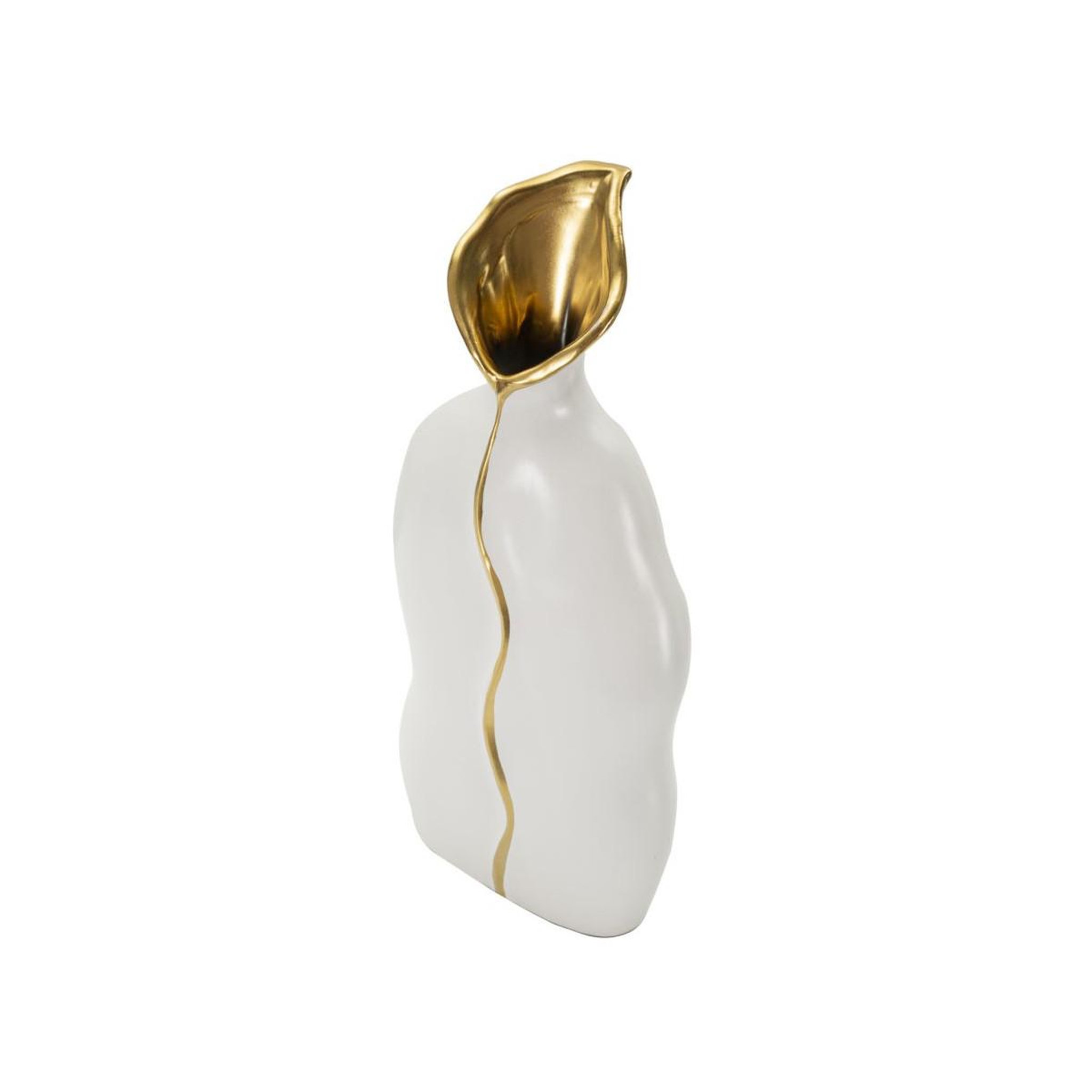 Voir la diapositive 2 : Paris Prix Vase design en céramique  uma  40cm blanc