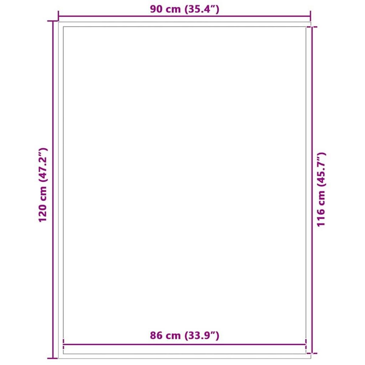 VIDAXL Paillasson marron 90x120 cm