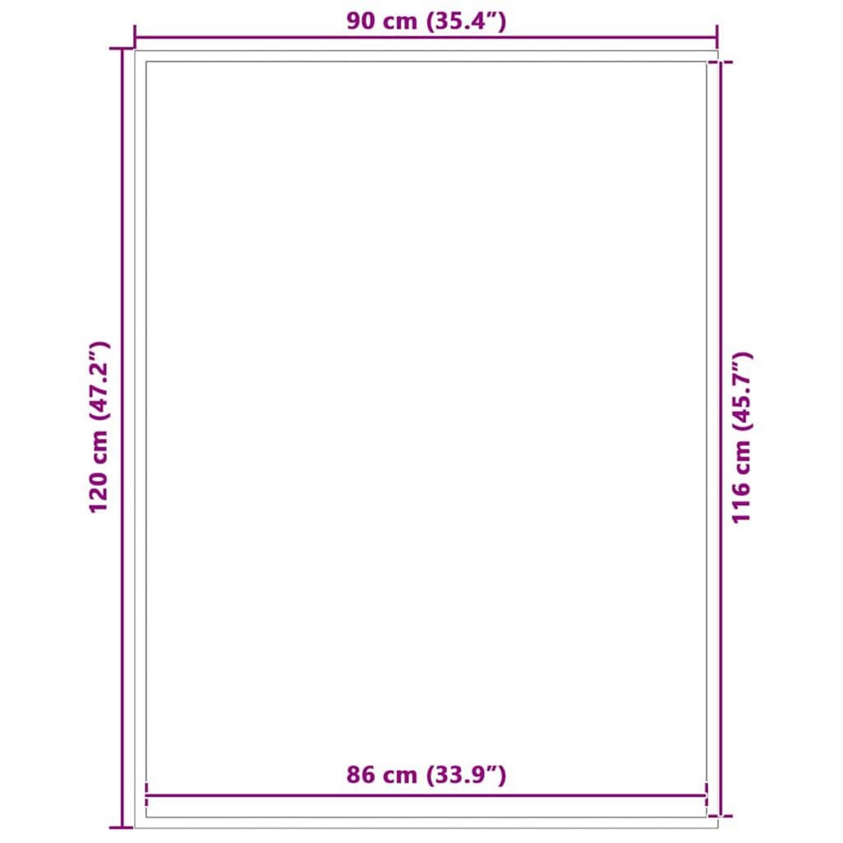 VIDAXL Paillasson marron 90x120 cm