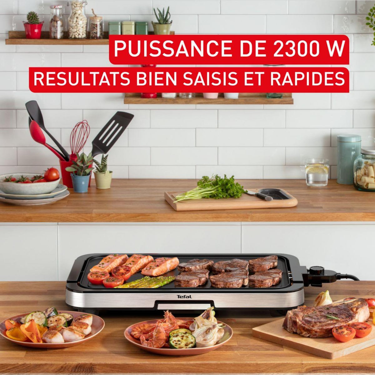 TEFAL Plancha électrique Giant modulo plaque ammovible CB632DF0