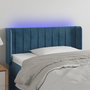 Voir la diapositive 1 : VIDAXL Tete de lit a LED Bleu fonce 93x16x78/88 cm Velours