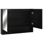 Voir la diapositive 4 : VIDAXL Armoire a miroir de salle de bain LED Noir 80x15x60 cm MDF