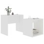 Voir la diapositive 3 : VIDAXL Ensemble de table basse Blanc 48x30x45 cm Bois d'ingenierie