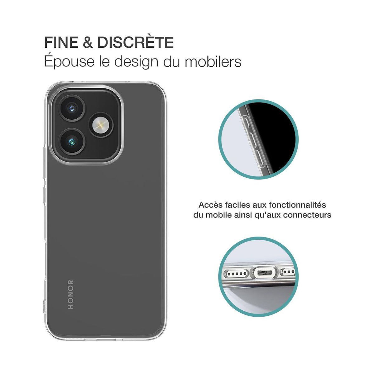 Bigben Connected Coque silisoft transparente Honor 600 lite rec