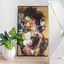 Voir la diapositive 4 : Paris Prix Tableau Déco  Femme Avec Fleurs  83x123cm Multicolore