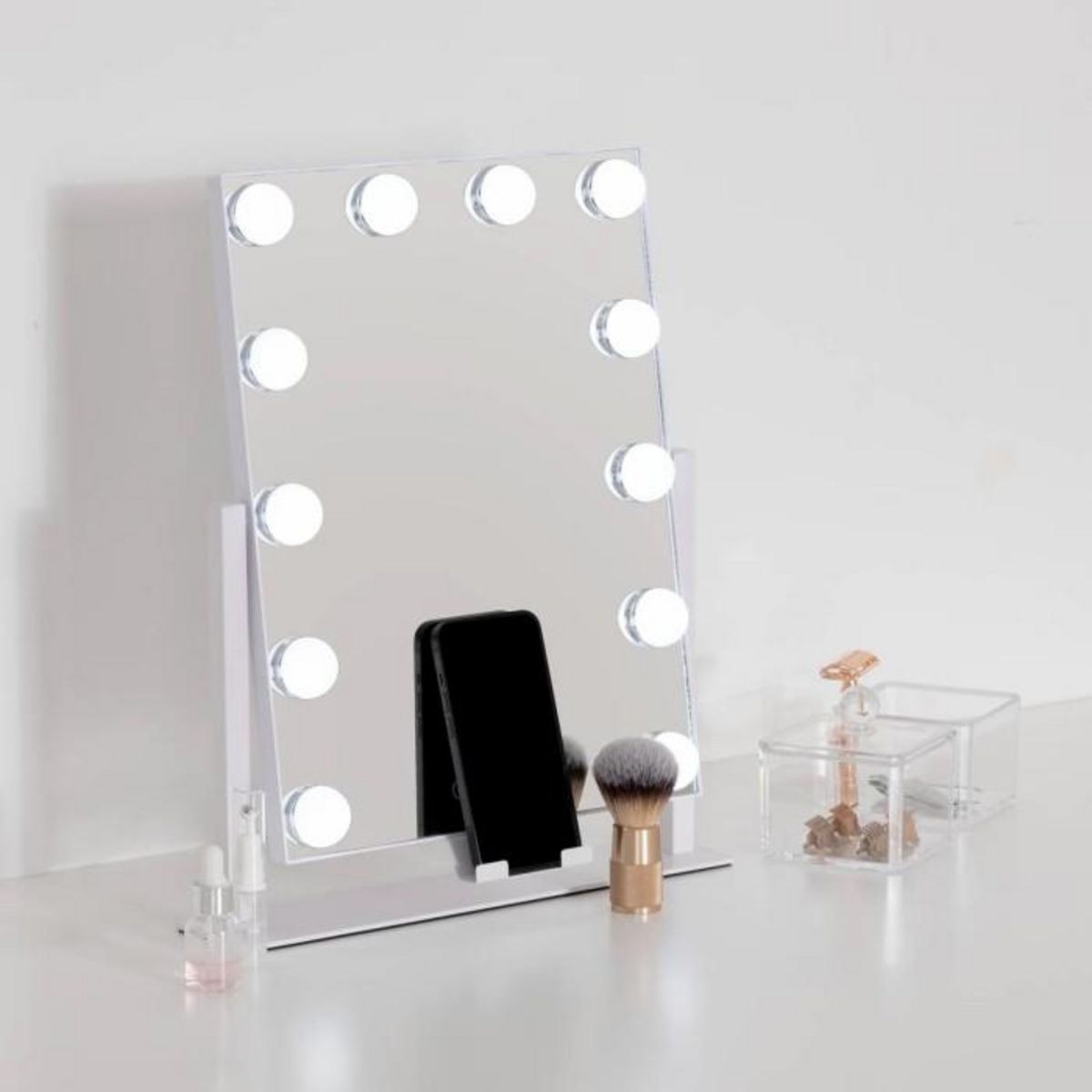 FIVE Miroir LED Pivotant  Holly  43cm Blanc