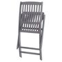 Voir la diapositive 4 : VIDAXL Chaises pliables d'exterieur lot de 8 et coussins Bois d'acacia