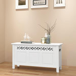 VIDAXL Banc de rangement en style baroque PFDM blanc