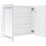 Voir la diapositive 5 : VIDAXL Armoire de salle de bain a miroir LED 80x12,2x68 cm