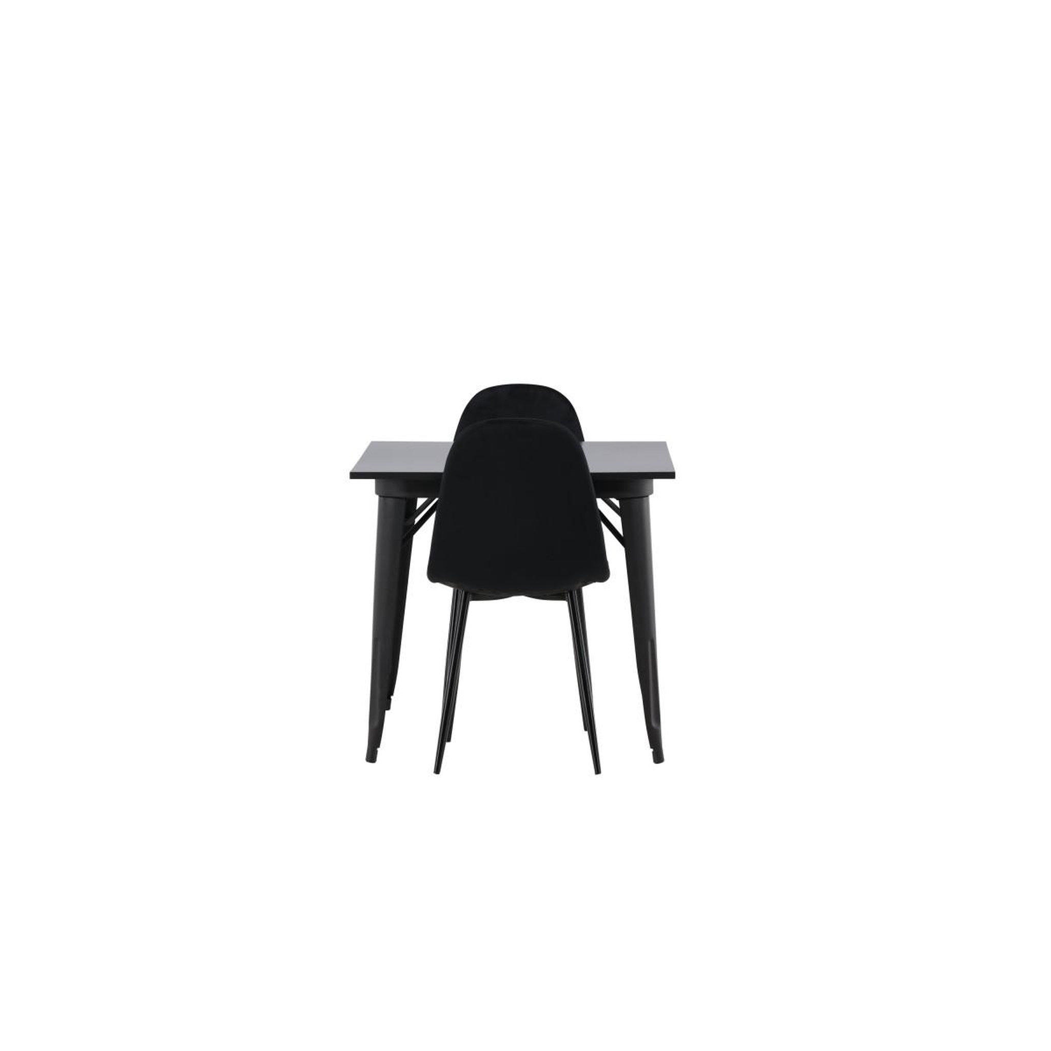 Voir la diapositive 4 : Paris Prix Ensemble table à manger & 2 chaises  tempe & polar  80cm noir