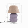 Voir la diapositive 4 : Rendez vous déco Lampe à poser en jute et papier mauve-Ida