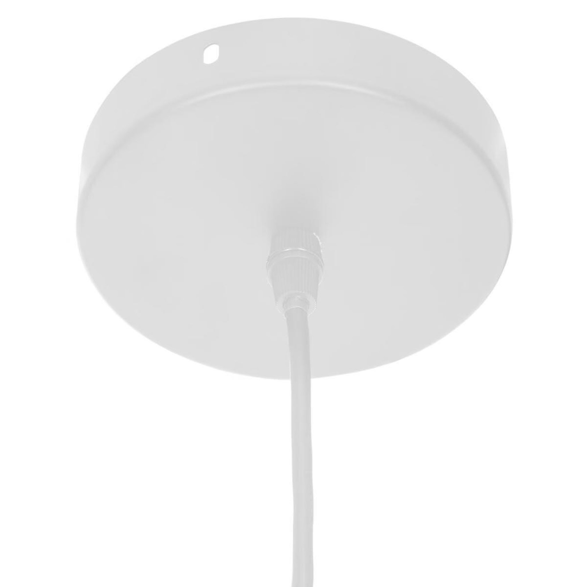 Voir la diapositive 3 : ATMOSPHERA Lampe suspension métal  cloche  19cm blanc