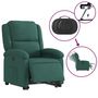 Voir la diapositive 5 : VIDAXL Fauteuil inclinable electrique vert fonce velours
