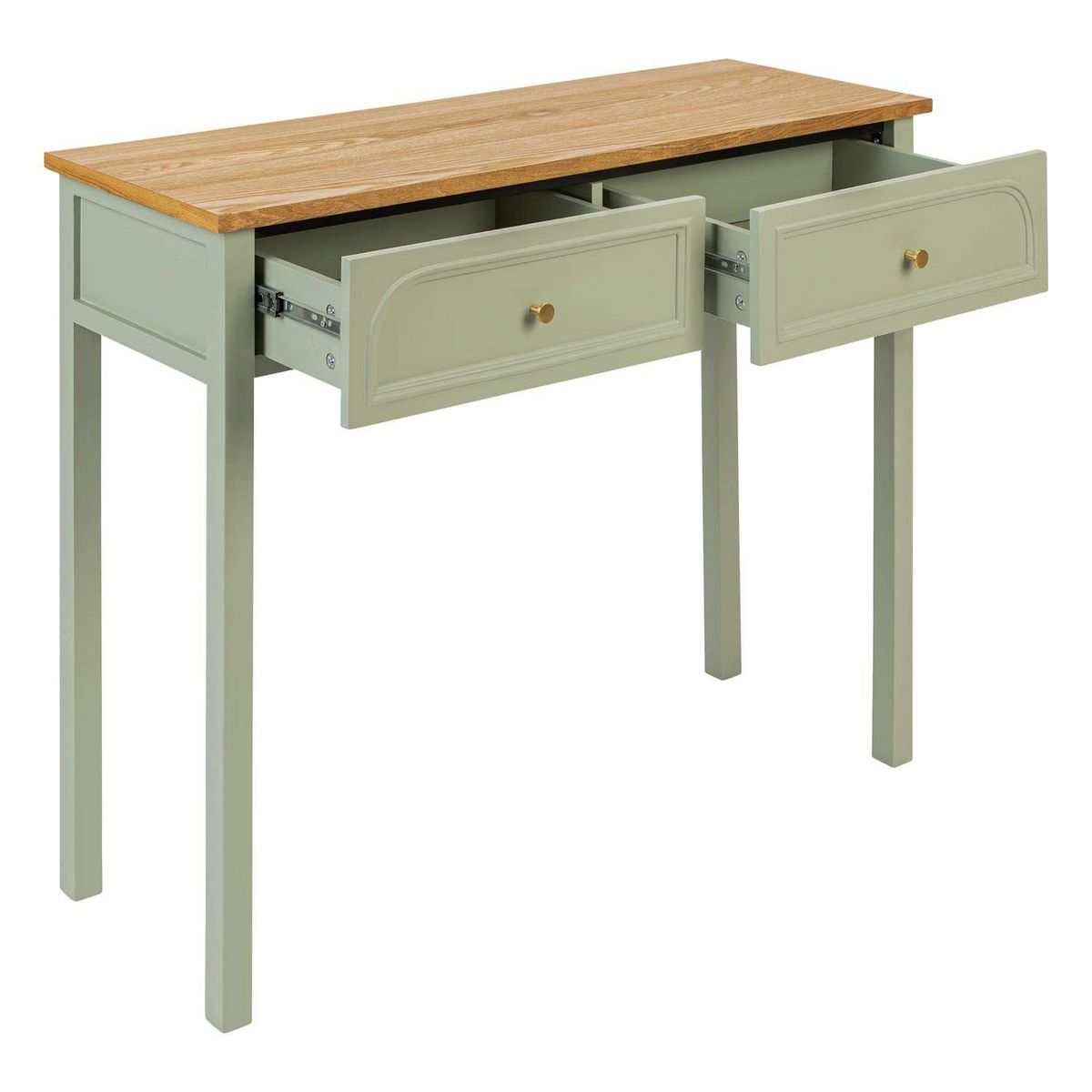 ATMOSPHERA Console 2 tiroirs en bois MOHEA - Vert