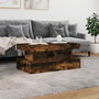 Voir la diapositive 4 : VIDAXL Table basse avec lumieres LED chene fume 90x50x40 cm