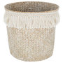Voir la diapositive 1 :  Panier de Rangement à Franges  Seagrass  26cm Beige