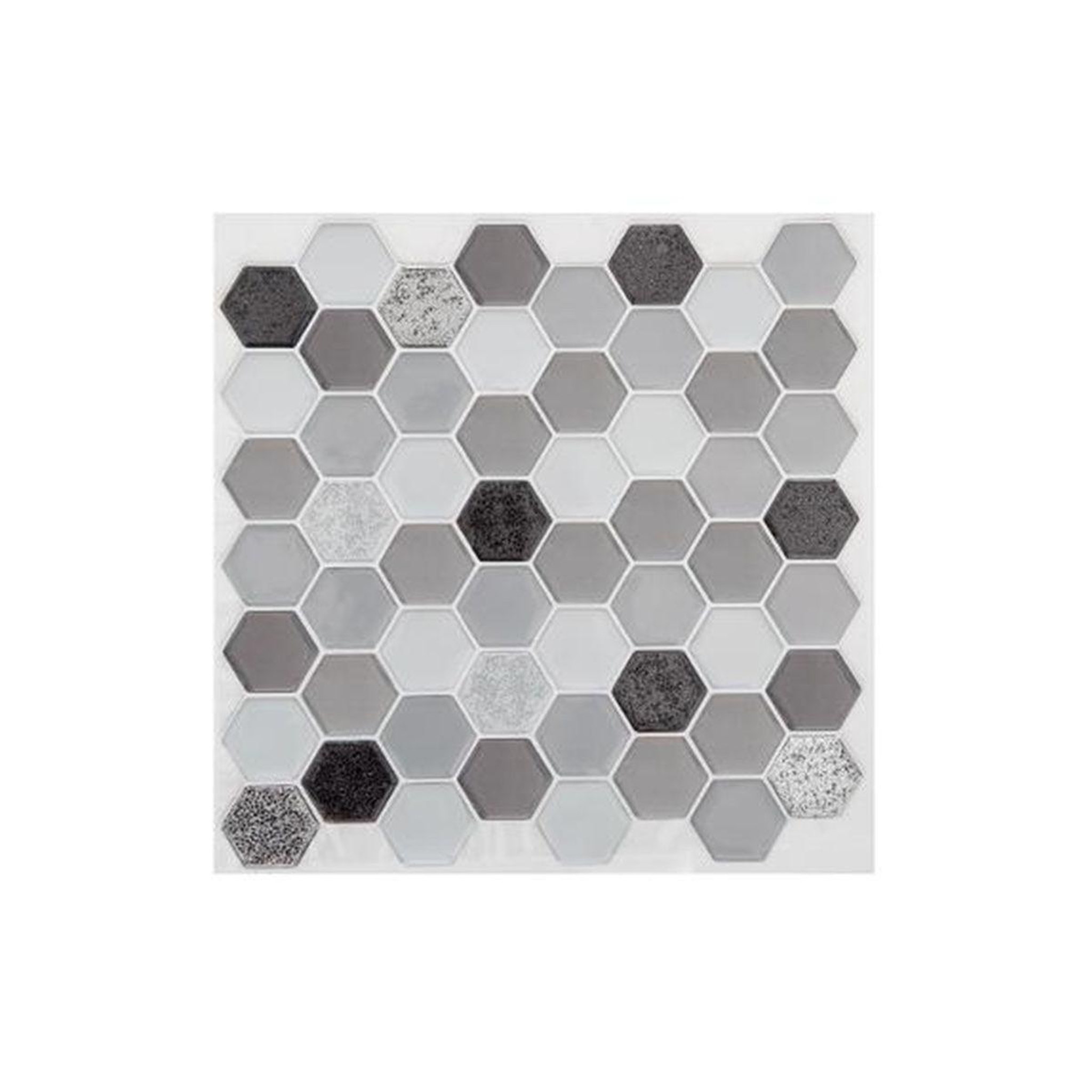 Stick'n Look Lot de 2 stickers carrelage  hoxa  25x25cm noir