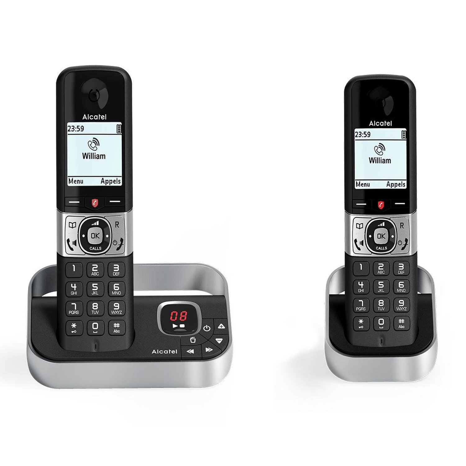 Téléphone Sans Fil ALCATEL F890 Voice Duo – Répondeur, 2 Combinés, Mains Libres - vue 10