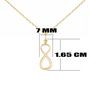 Voir la diapositive 4 : L'ATELIER D'AZUR Collier - Pendentif Or Jaune et Diamant - Motif Infini / Infinity - Chaine Dorée