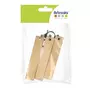Artemio 3 Porte-clés en bois rectangles - 10 x 2 x 0,5 cm