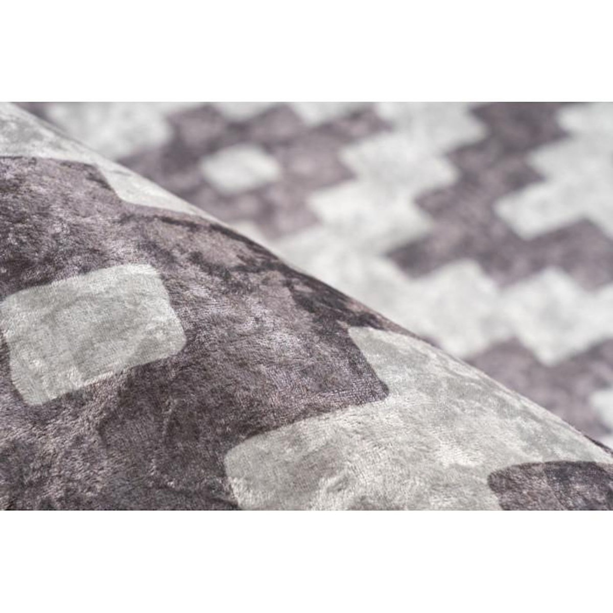 Paris Prix Tapis Géométrique à Poils Courts  Sally  Taupe