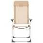 Voir la diapositive 4 : VIDAXL Chaises de camping pliables lot de 4 Creme Aluminium