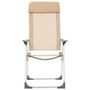 Voir la diapositive 4 : VIDAXL Chaises de camping pliables lot de 4 Creme Aluminium