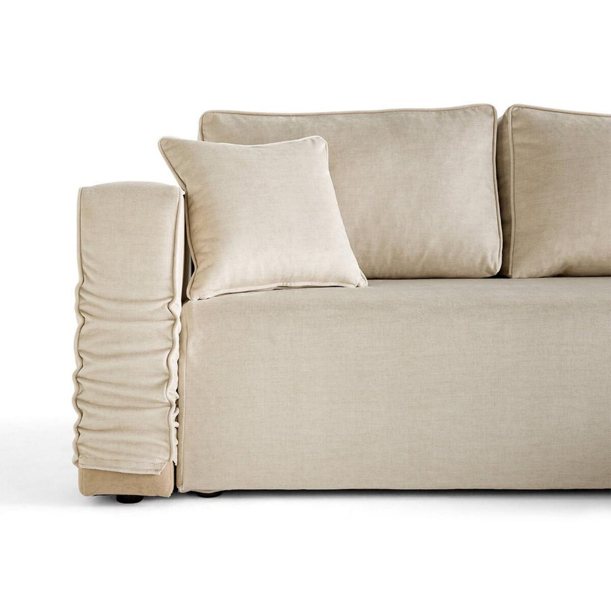 BEST MOBILIER Housse en velours pour canapé déhoussable topaze