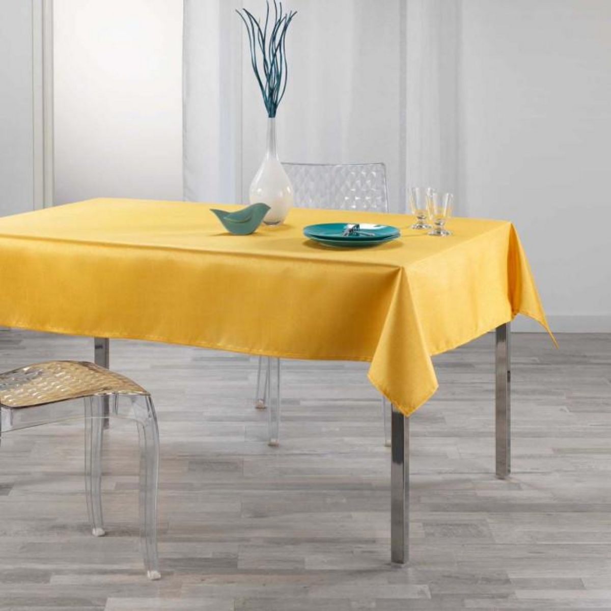 Paris Prix Nappe Rectangulaire  Shana  150x240cm Moutarde