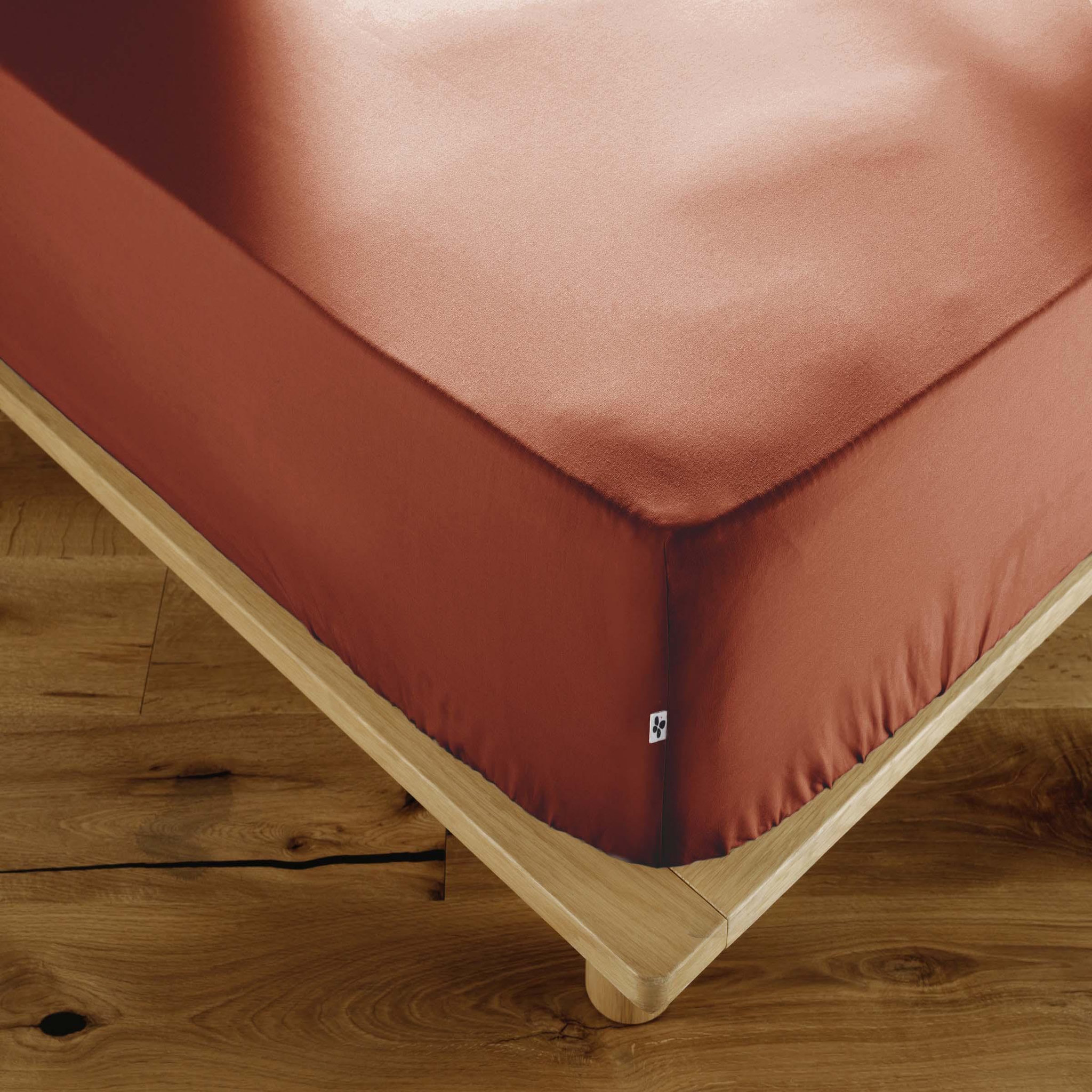 Voir la diapositive 3 : Eden Drap housse double gaze de coton gaïa
