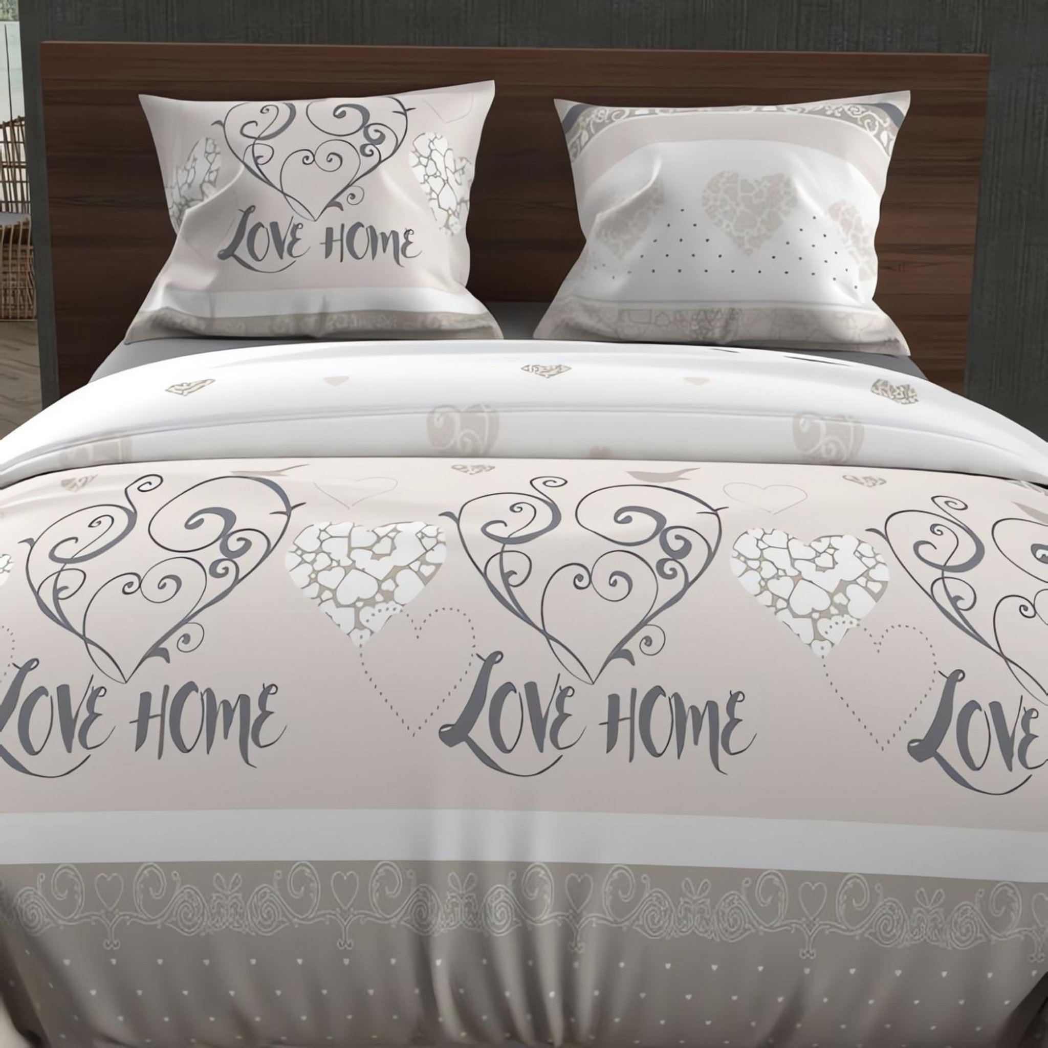 Voir la diapositive 1 : SOLEIL D'OCRE Parure housse de couette coton 57 fils VALENTINE, par Soleil d'Ocre
