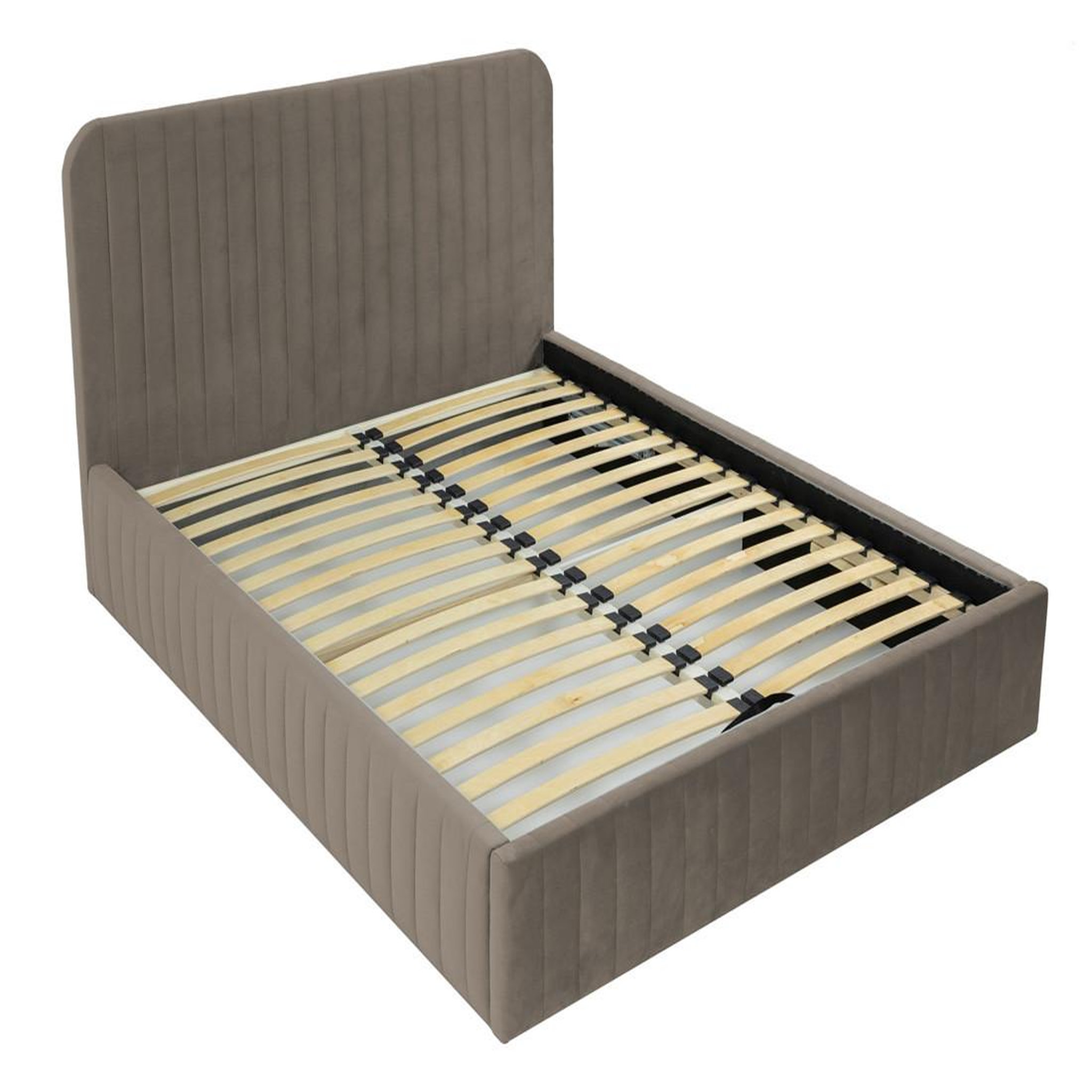 Voir la diapositive 1 : BEST MOBILIER Stuart - lit coffre - 180x200 cm - sommier inclus - en velours