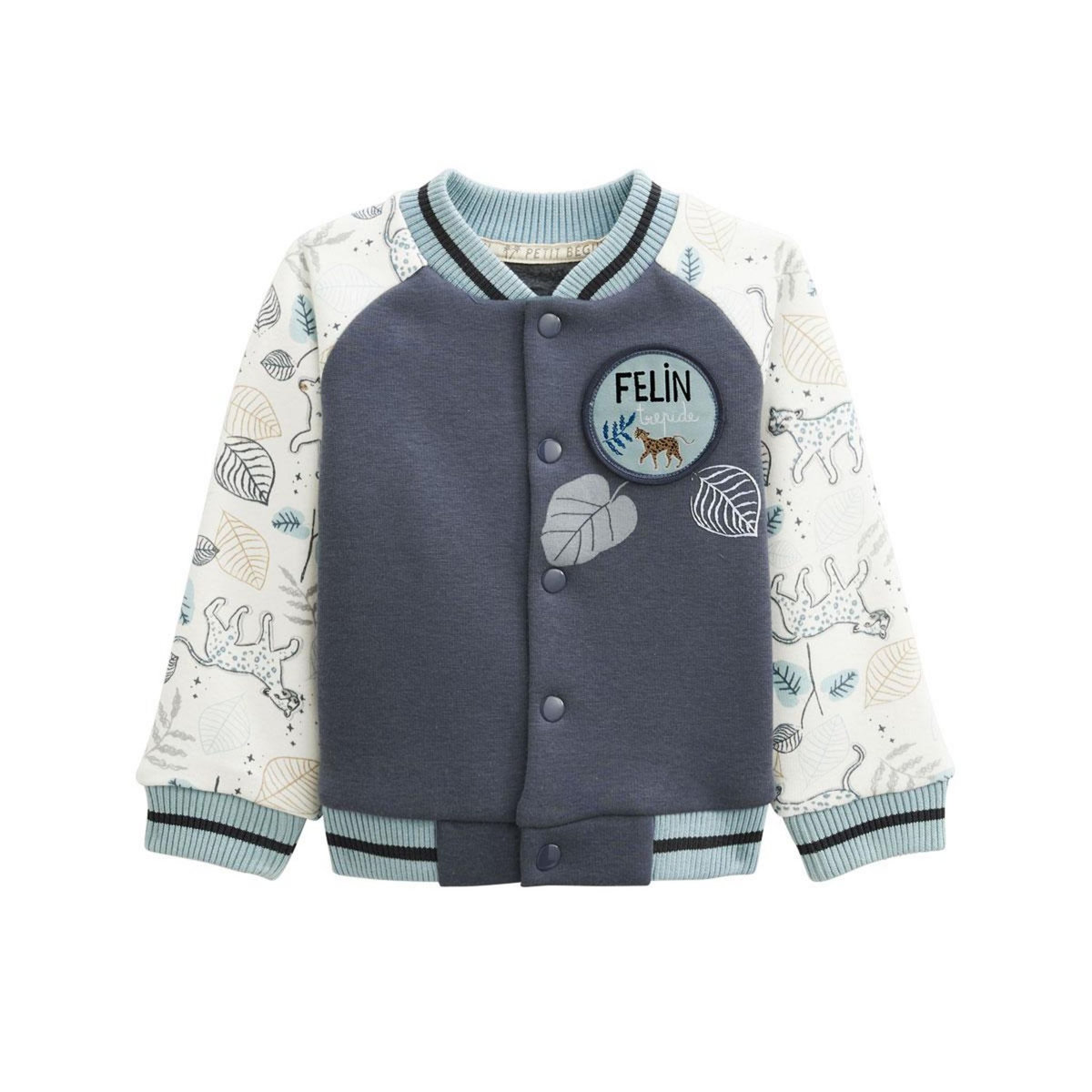 Petit Béguin Veste teddy bébé en molleton ultra chaud Félintrépide