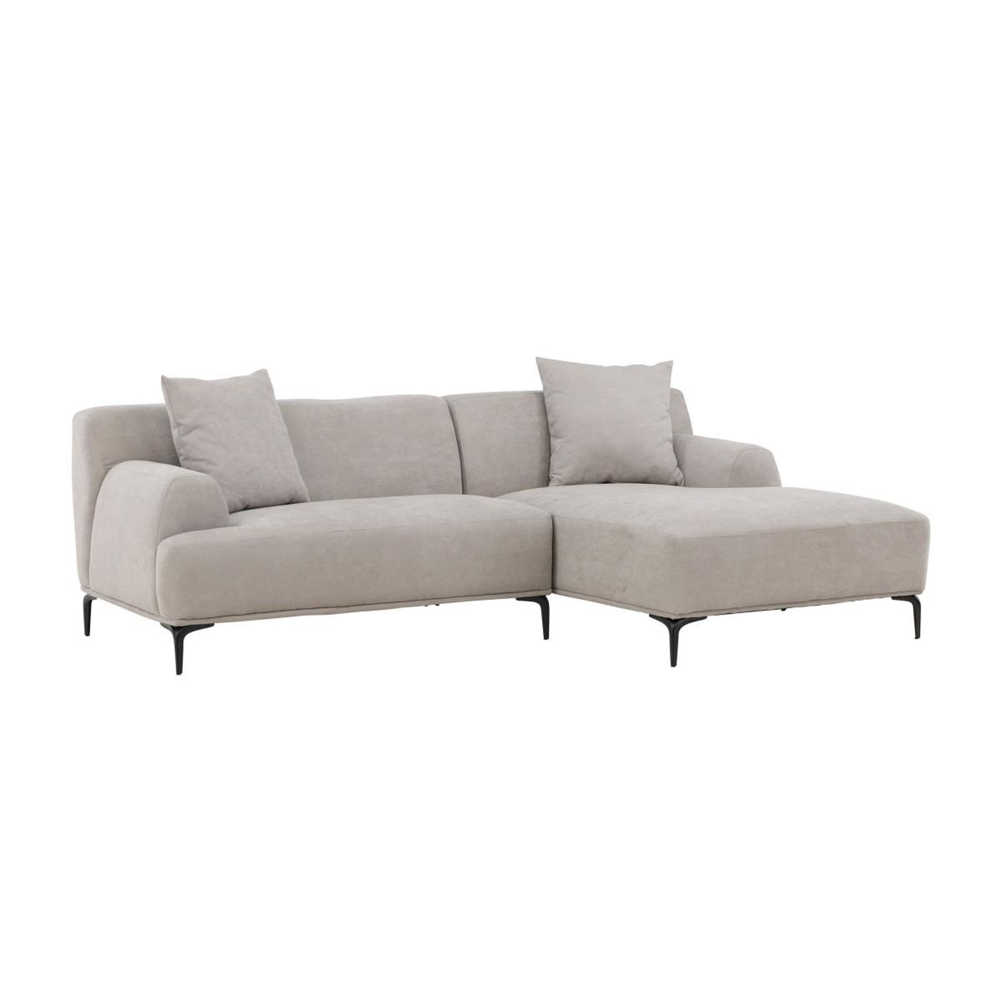 Voir la diapositive 2 : Paris Prix Canapé d'angle droit  viskan  242cm gris clair