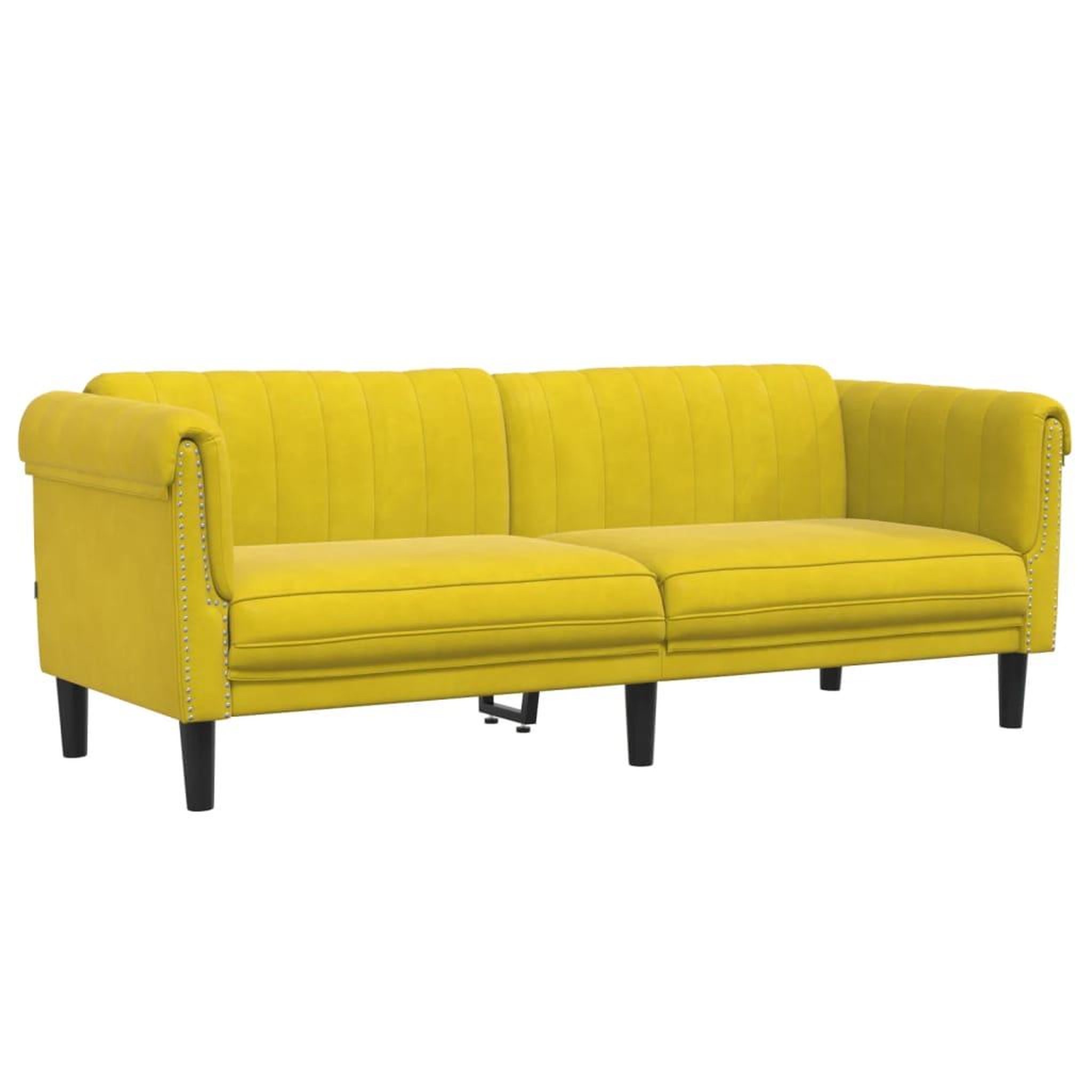 Voir la diapositive 5 : VIDAXL Ensemble de canapes 2 pcs jaune velours