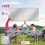 Voir la diapositive 3 : tectake Table de camping pliable gris