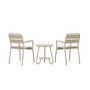 Voir la diapositive 3 : Paris Prix Ensemble Table d'Appoint de Jardin & 2 Chaises  Faro  55cm Beige