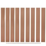 VIDAXL Panneaux de cloture de remplacement 9 pcs WPC 170 cm Marron
