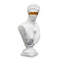 Voir la diapositive 2 : Paris Prix Statuette Déco  Buste avec Masque  31cm Blanc