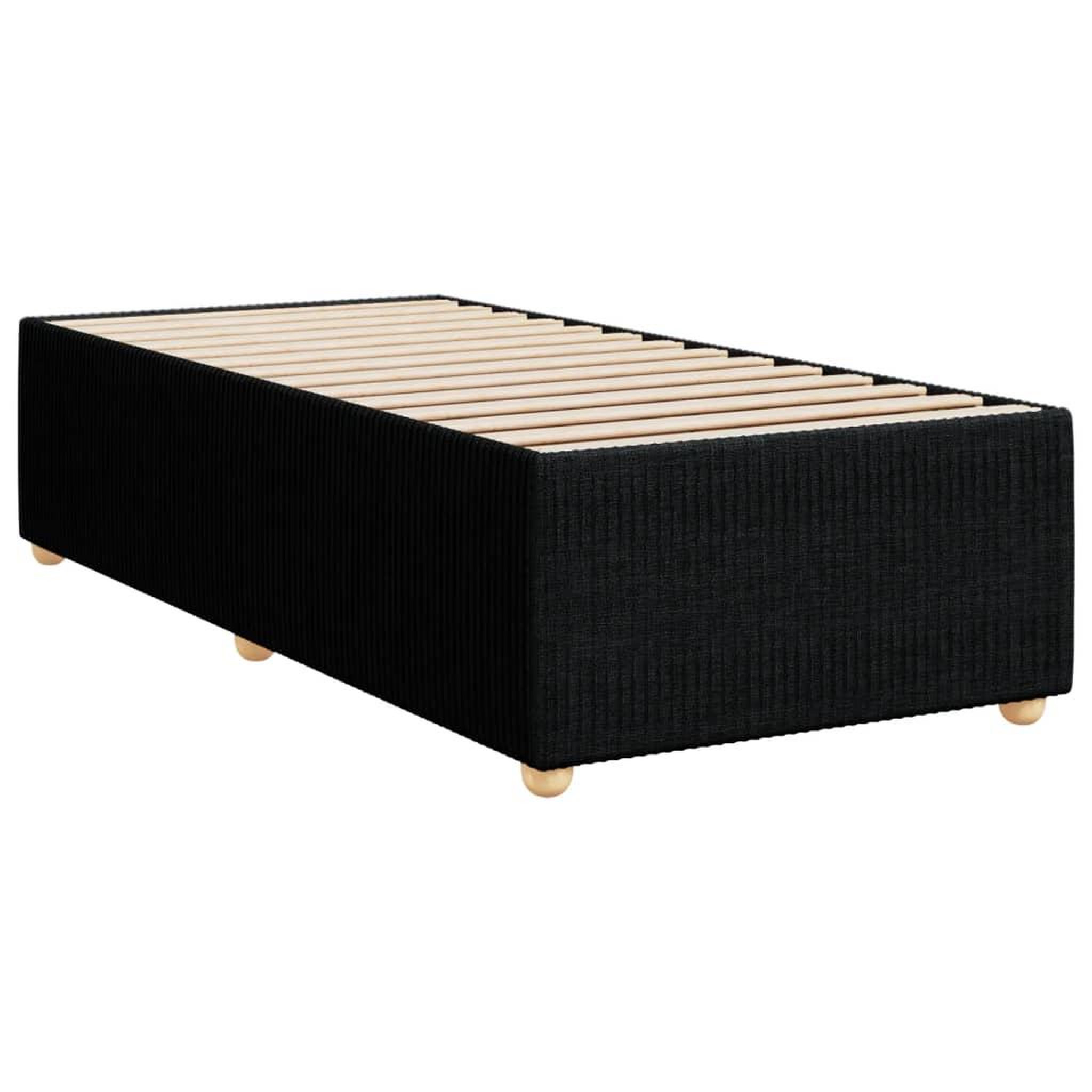 Voir la diapositive 3 : VIDAXL Cadre de lit sans matelas noir 90x190 cm tissu