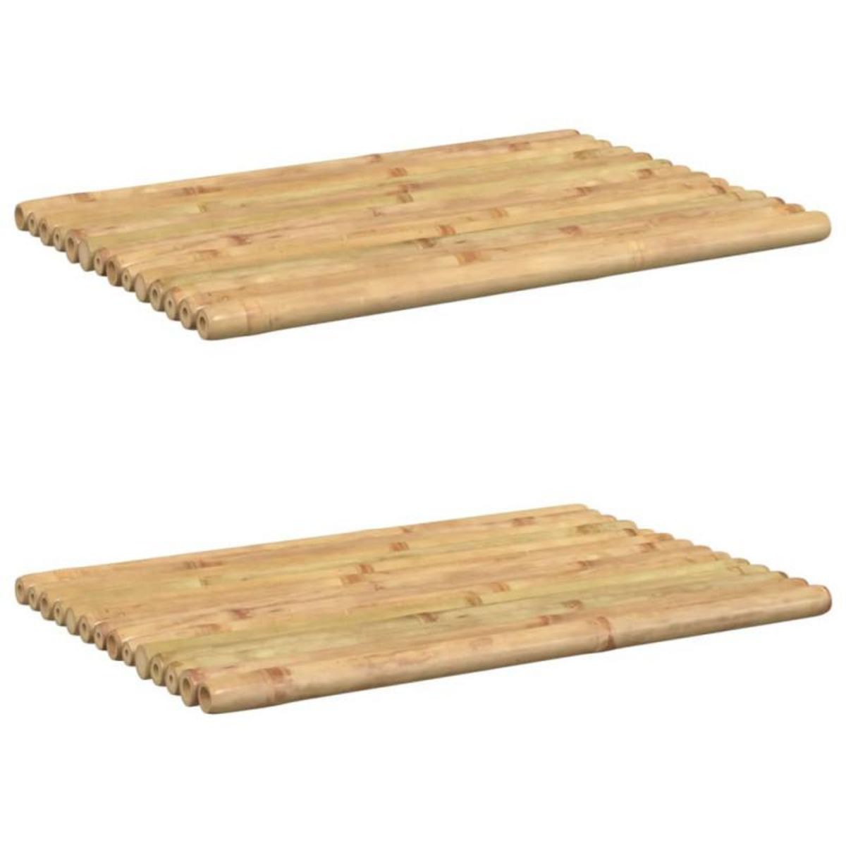 VIDAXL Tapis de bain 2 pcs 50x35 cm bambou