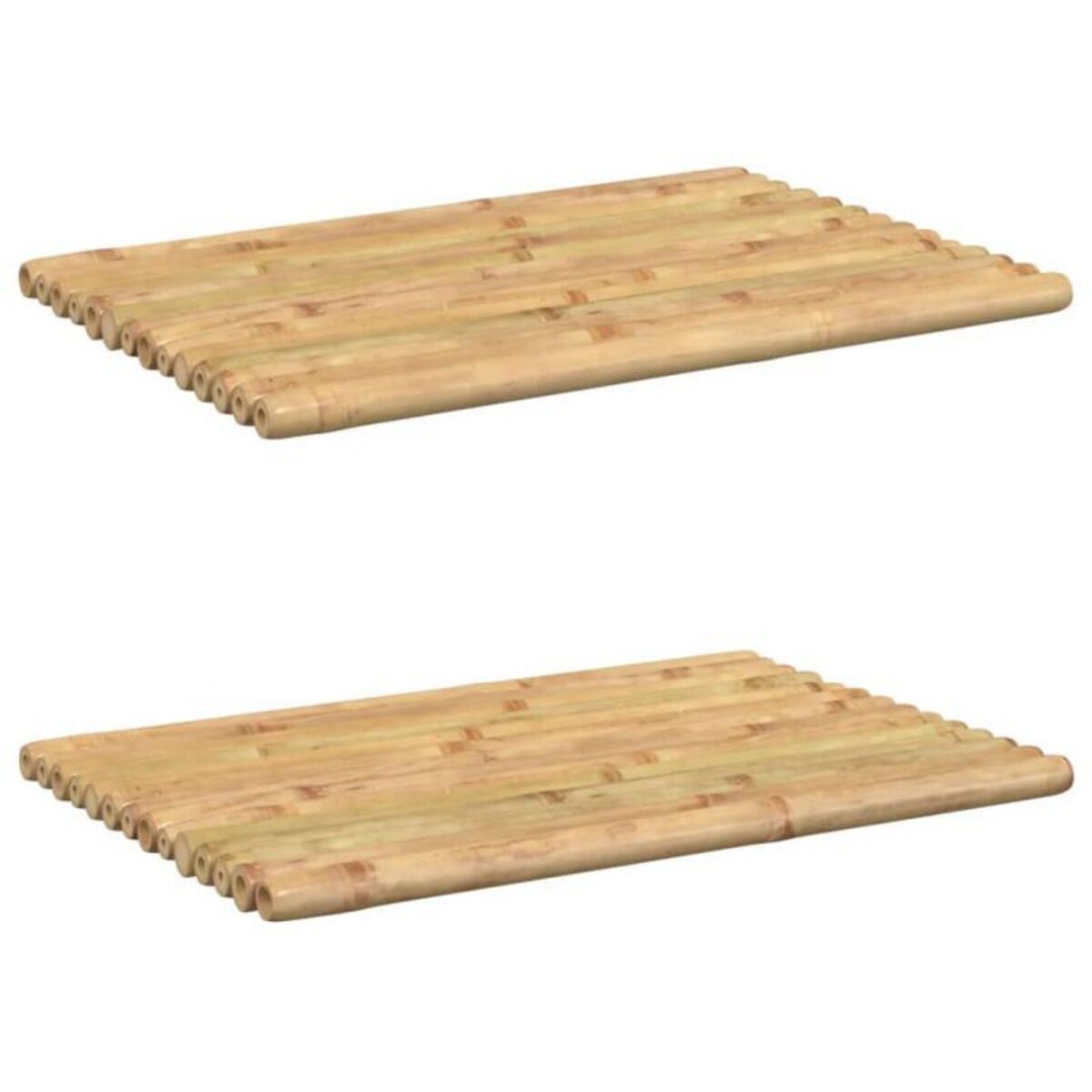 VIDAXL Tapis de bain 2 pcs 50x35 cm bambou