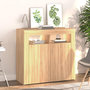Voir la diapositive 5 : VIDAXL Buffet avec lumieres LED chene sonoma 80x35x75 cm