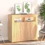 Voir la diapositive 5 : VIDAXL Buffet avec lumieres LED chene sonoma 80x35x75 cm