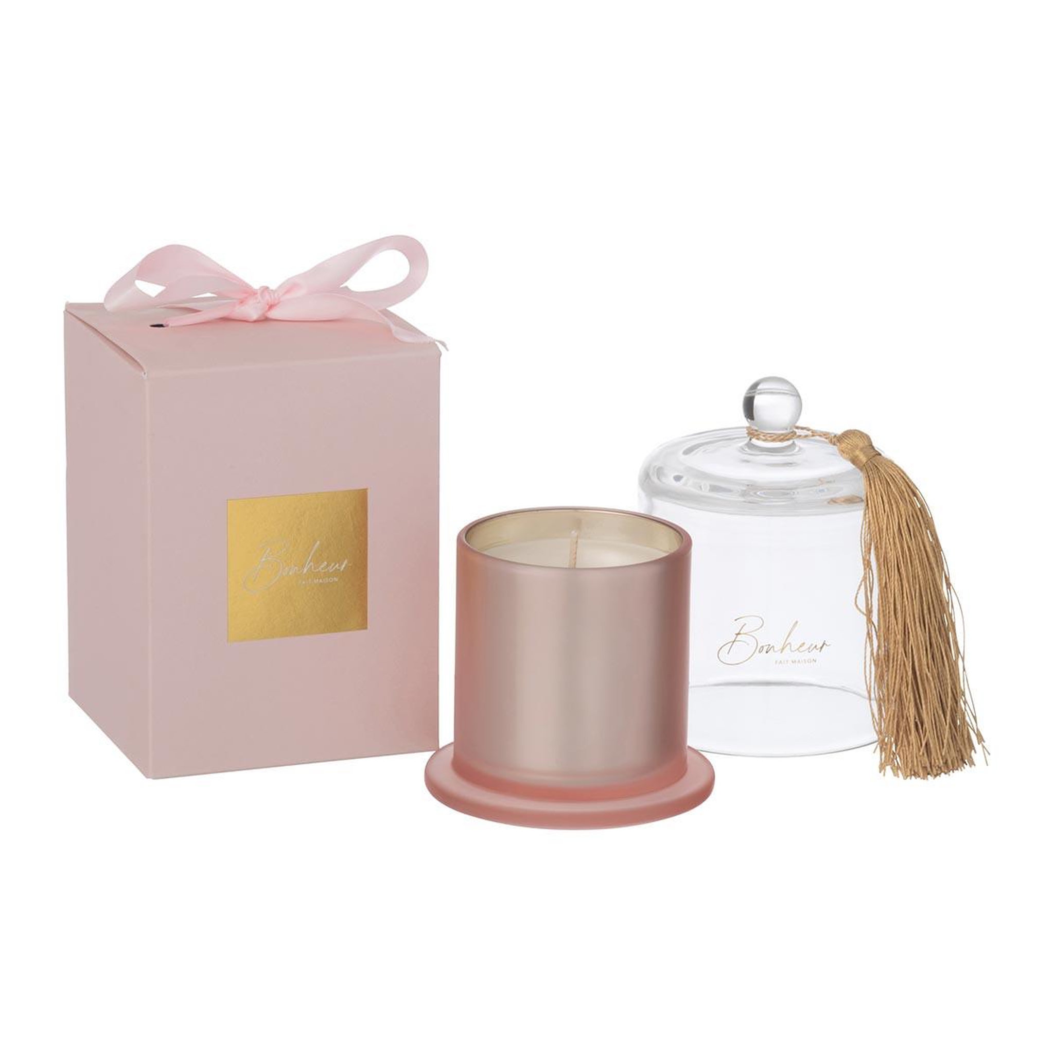Voir la diapositive 2 : J-LINE Bougie parfumée cloche  cloe  13cm sapphire amber tea