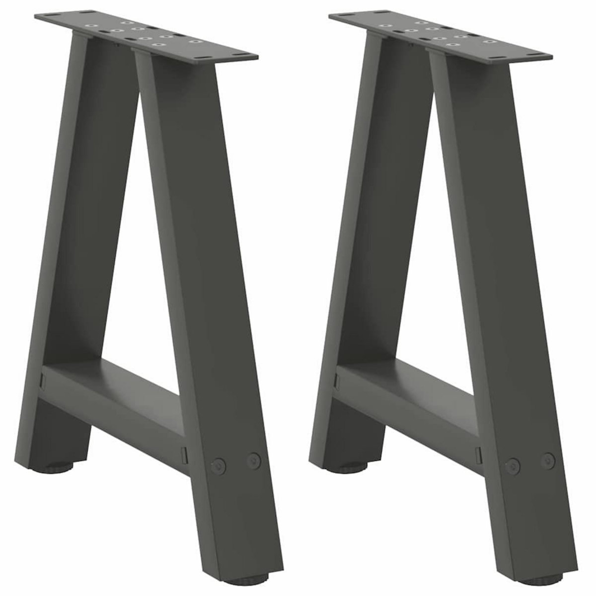 VIDAXL Pieds de table basse forme de A 2 pcs anthracite 50x(42-43) cm