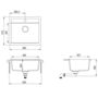 Voir la diapositive 6 : VIDAXL Evier de cuisine Granit Seul lavabo Blanc