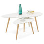 Voir la diapositive 2 : Paris Prix Lot de 2 Tables Gigognes  Rauma  116cm Blanc