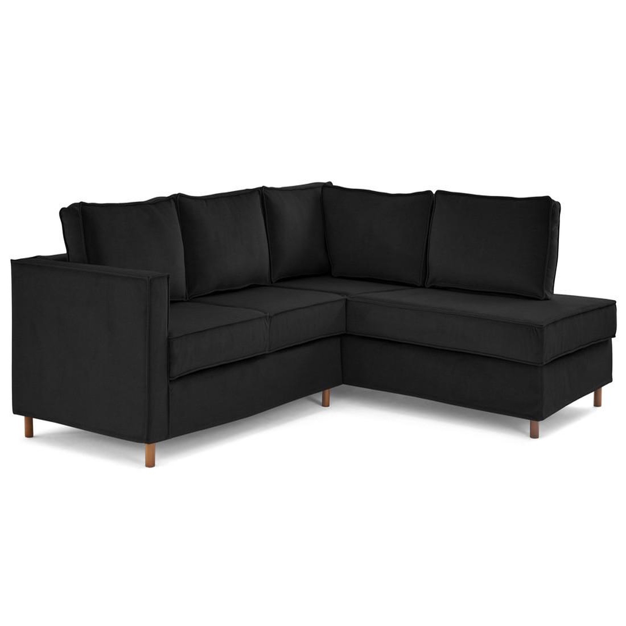 Voir la diapositive 4 : LISA DESIGN Jake - canapé déhoussable d'angle droit 5 places en velours